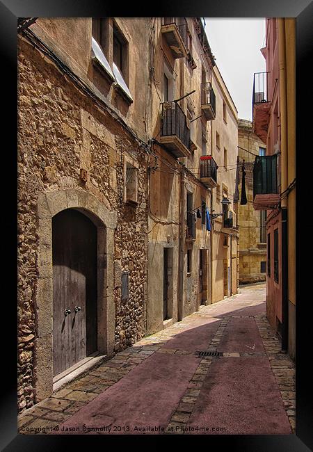 Streets Of Tarragona Framed Print by Jason Connolly