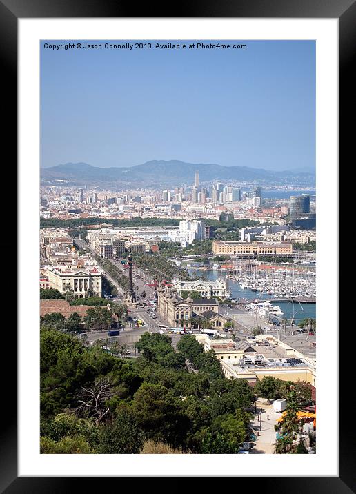 Views Of Barcelona Framed Mounted Print by Jason Connolly