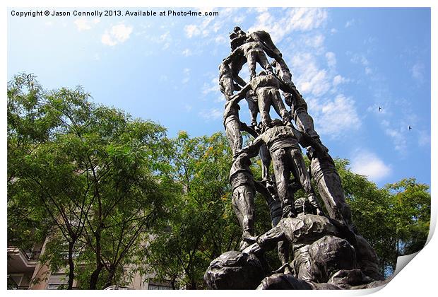 Human Tower, Tarragona Print by Jason Connolly