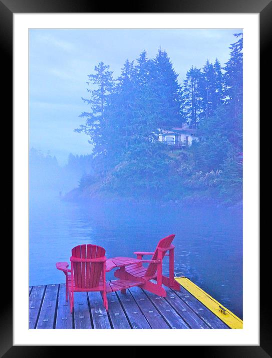 The Fog Rolls In Framed Mounted Print by David Davies