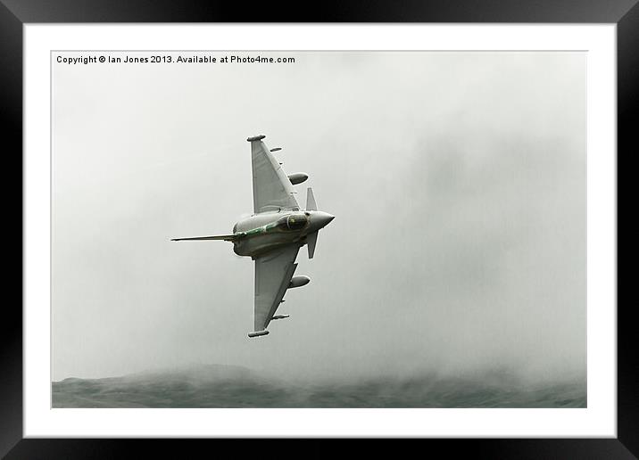 RAF Typhoon in low cloud Framed Mounted Print by Ian Jones