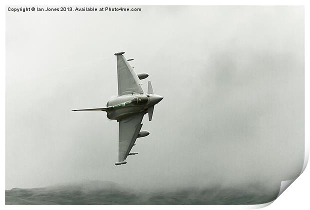 RAF Typhoon in low cloud Print by Ian Jones