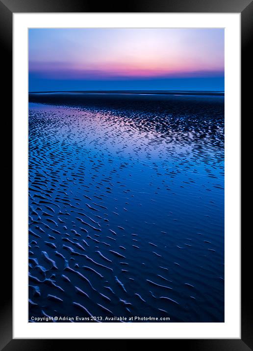 Blue Hour Framed Mounted Print by Adrian Evans
