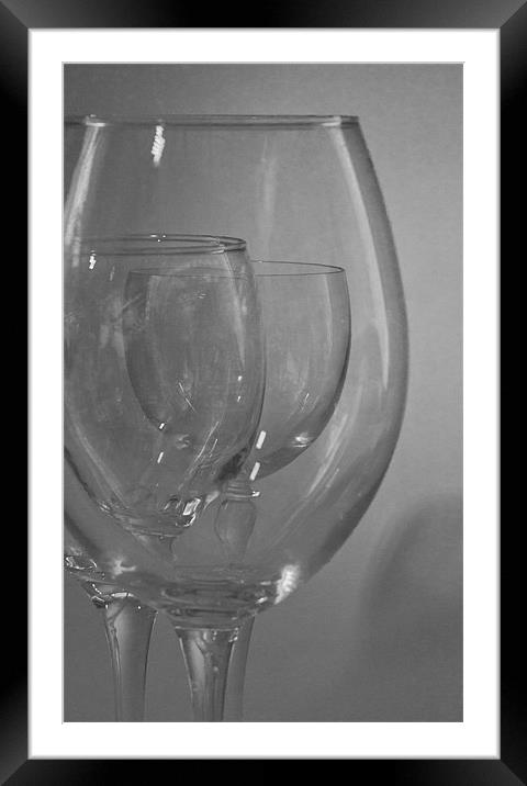 Wine Glasss Framed Mounted Print by David Pacey