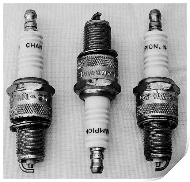 Spark Plugs Print by David Pacey