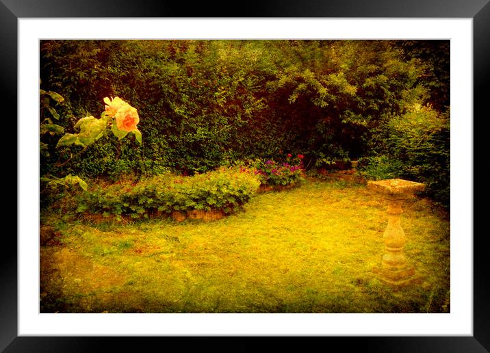 Susies Victorian Garden. Framed Mounted Print by Heather Goodwin