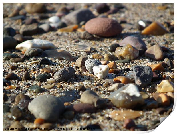 Simply pebbles 1 Print by michelle whitebrook