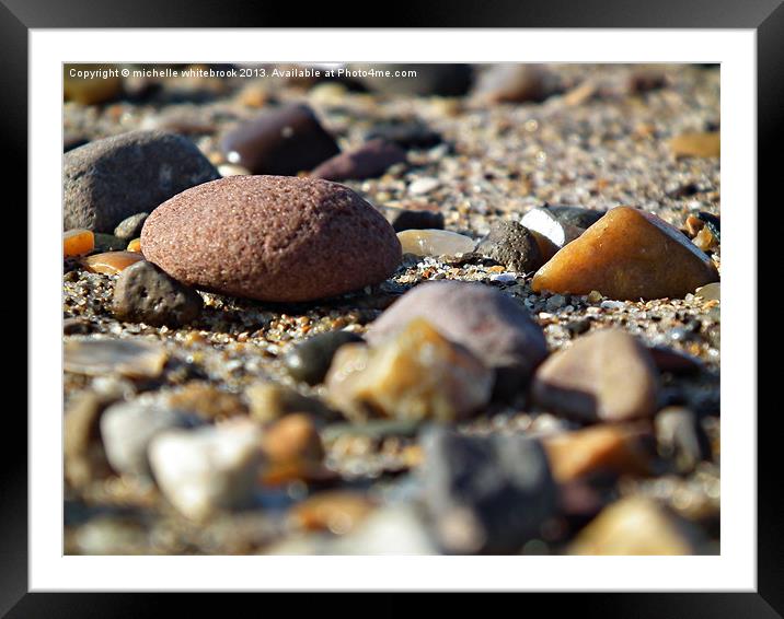 Simply Stones Framed Mounted Print by michelle whitebrook