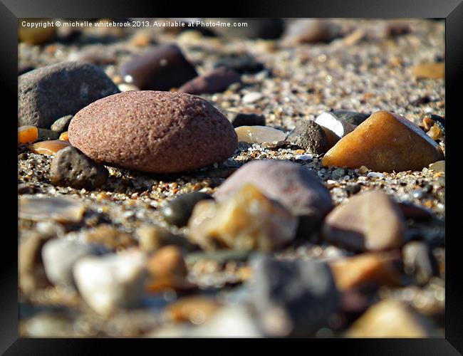 Simply Stones Framed Print by michelle whitebrook