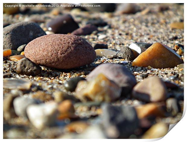 Simply Stones Print by michelle whitebrook