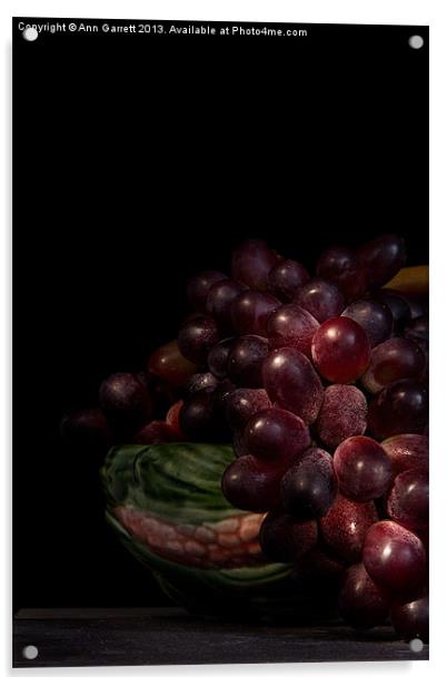 Grapes Acrylic by Ann Garrett