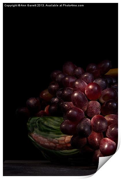 Grapes Print by Ann Garrett