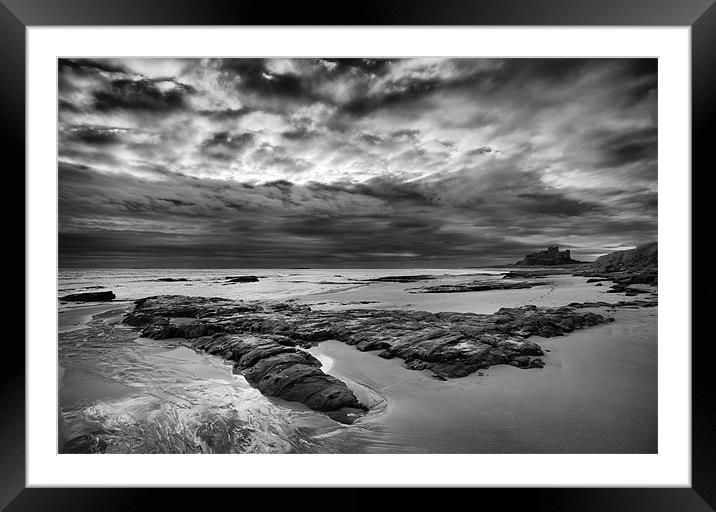 Bamburgh Storm Framed Mounted Print by Terry Carter