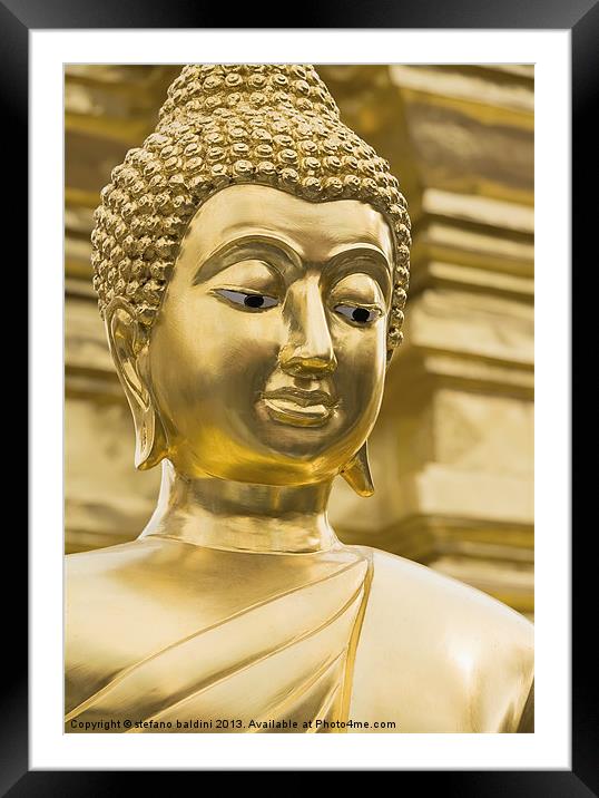 Buddha image Framed Mounted Print by stefano baldini
