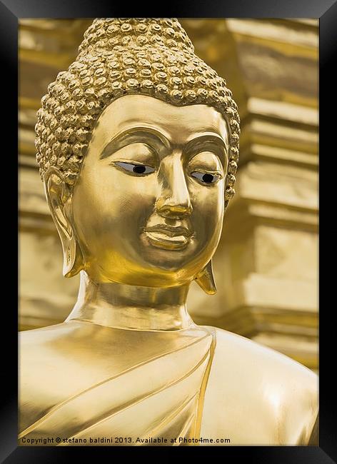 Buddha image Framed Print by stefano baldini