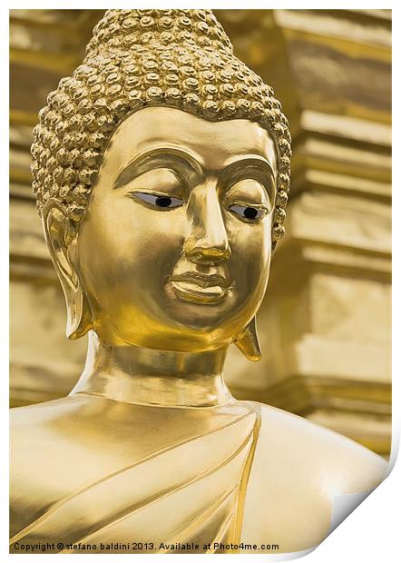 Buddha image Print by stefano baldini