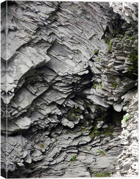 Columnar jointing, Iceland Canvas Print by Kay Gorzko