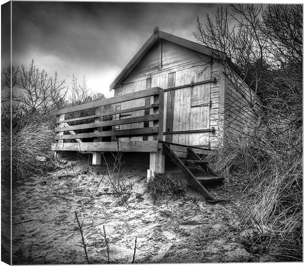 Beach Hut on the Dune Canvas Print by Mike Sherman Photog