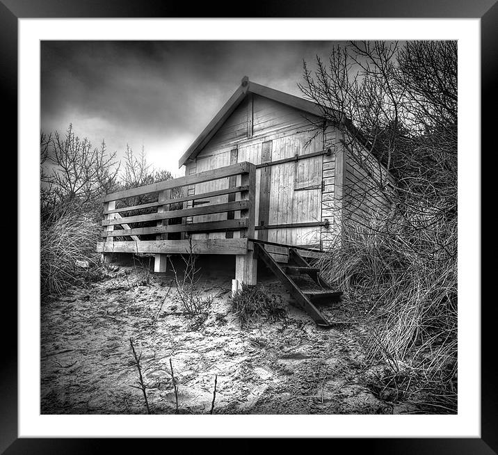 Beach Hut on the Dune Framed Mounted Print by Mike Sherman Photog