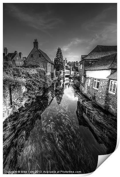 Canterbury in black and white Print by Thanet Photos