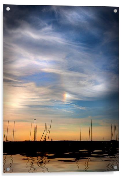 Rainbow Sunset Acrylic by Mike Sherman Photog