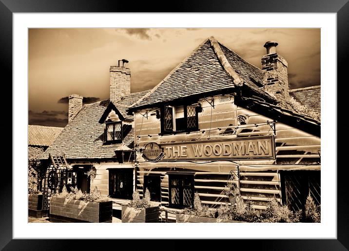 The Woodman Pub Framed Mounted Print by David Pyatt