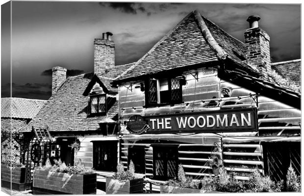 The Woodman Pub Canvas Print by David Pyatt