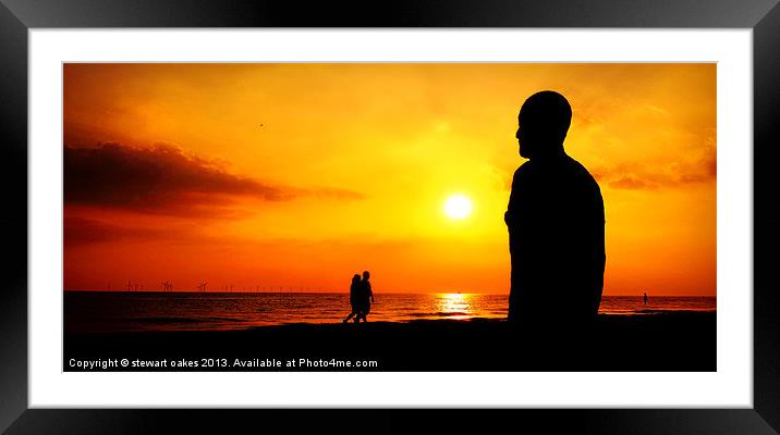 Crosby Beach ‘Another Place’ Framed Mounted Print by stewart oakes