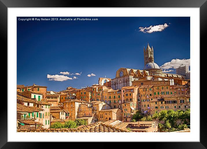 Sienna Hillside Framed Mounted Print by Ray Nelson