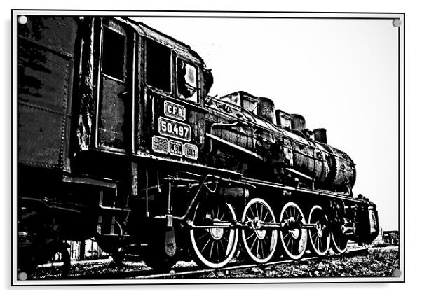 R class steam locomotive Acrylic by Ciobanu Razvan