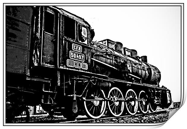 R class steam locomotive Print by Ciobanu Razvan