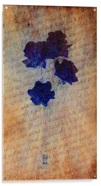 Petit Fleur en Bleu. Acrylic by Heather Goodwin