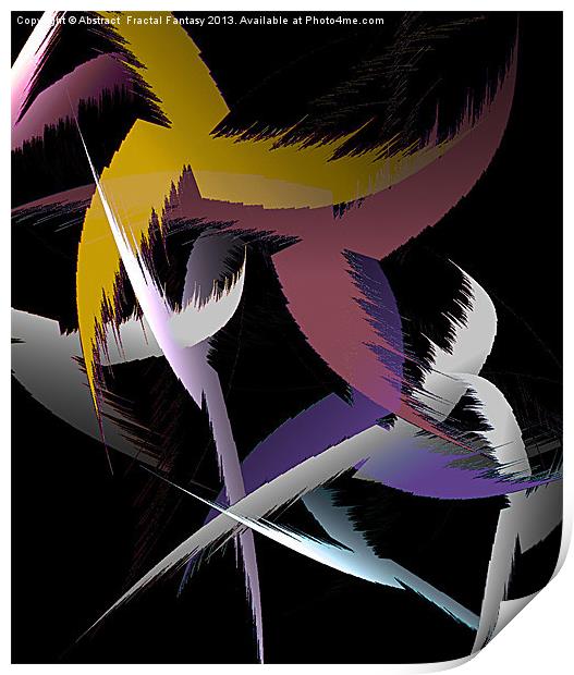 Eagles Flight Print by Abstract  Fractal Fantasy