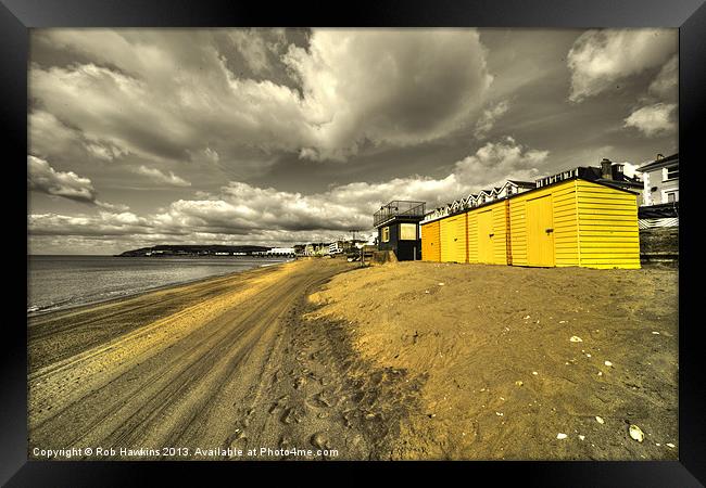 Sandown Beach Framed Print by Rob Hawkins