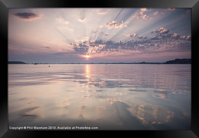 Sunday Sandbanks Sunset Framed Print by Phil Wareham