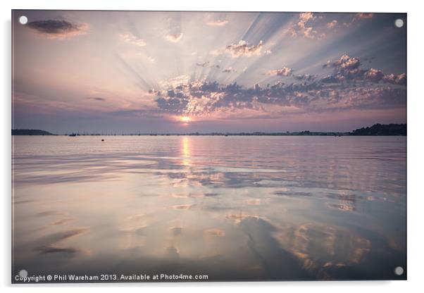 Sunday Sandbanks Sunset Acrylic by Phil Wareham