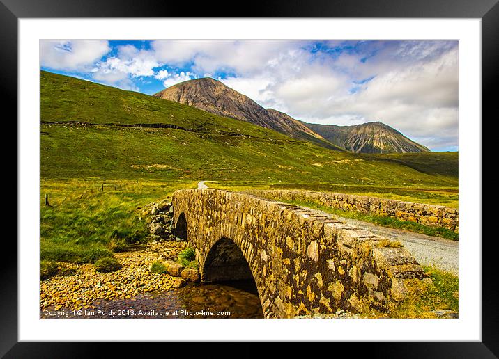 Bridge to the mountains Framed Mounted Print by Ian Purdy
