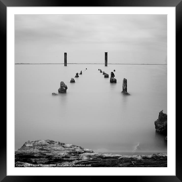 Old Jetty Framed Mounted Print by Corrine Weaver