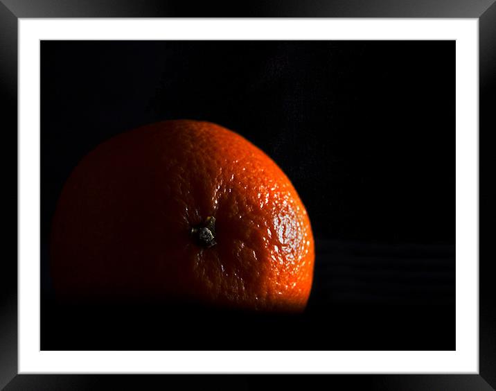 Orange in shadow Framed Mounted Print by Peter Elliott 