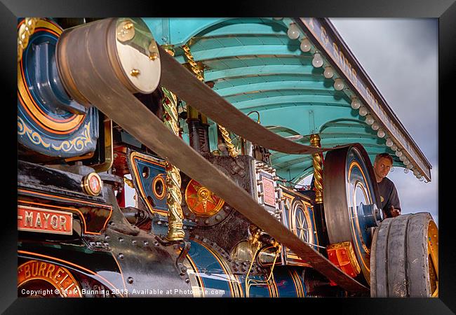 Checking the belt Framed Print by Mark Bunning