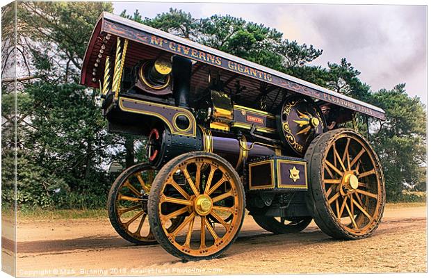 Burrell road locomotive Canvas Print by Mark Bunning