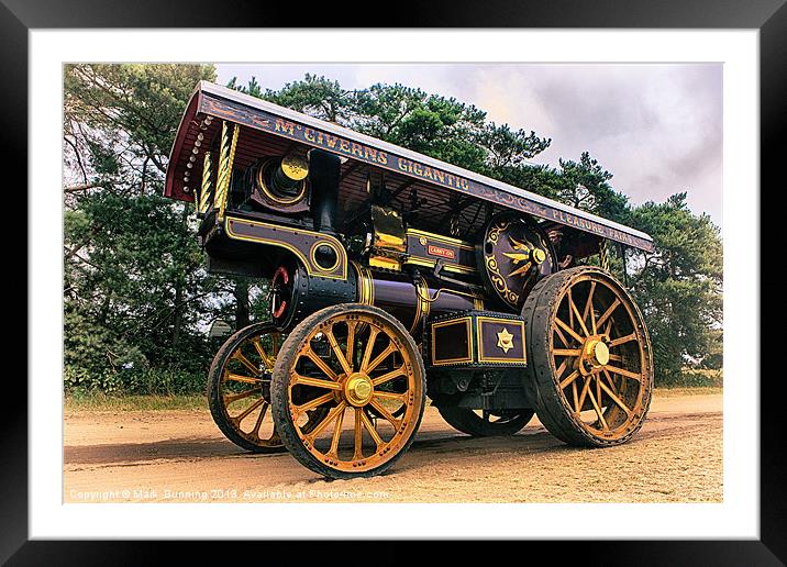 Burrell road locomotive Framed Mounted Print by Mark Bunning