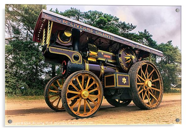 Burrell road locomotive Acrylic by Mark Bunning