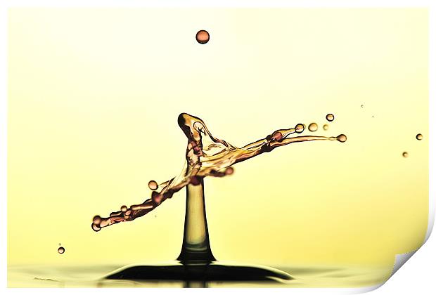 Fluid Art droplet splash Print by Terry Pearce