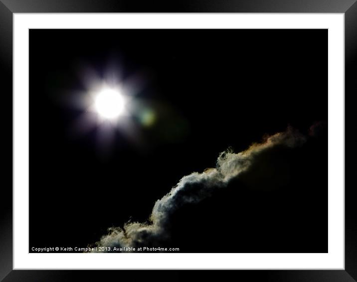 Sun and clouds Framed Mounted Print by Keith Campbell