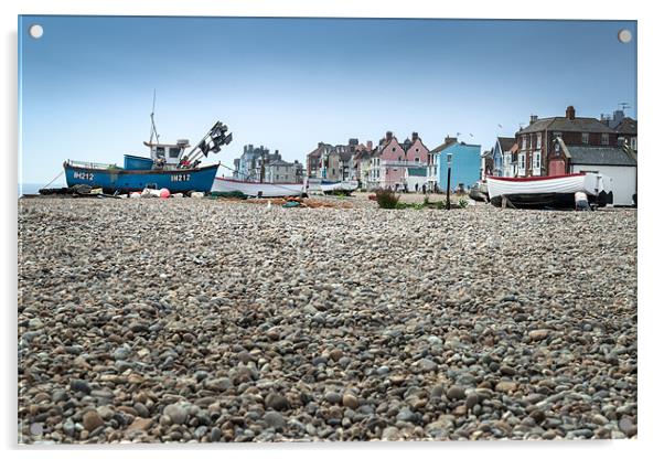 Aldeburgh shingle beach Acrylic by Stephen Mole