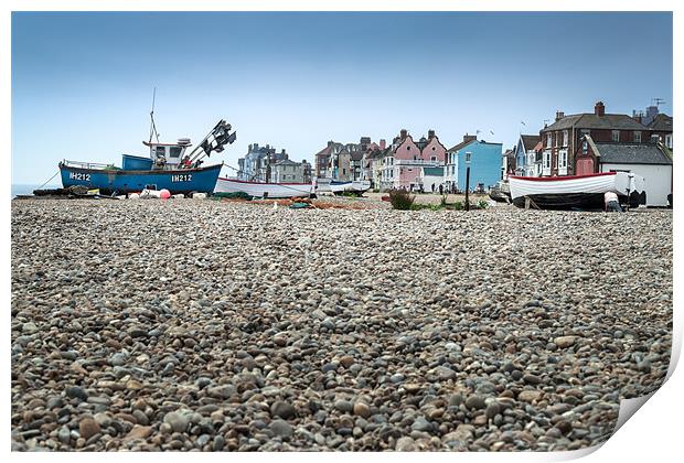 Aldeburgh shingle beach Print by Stephen Mole