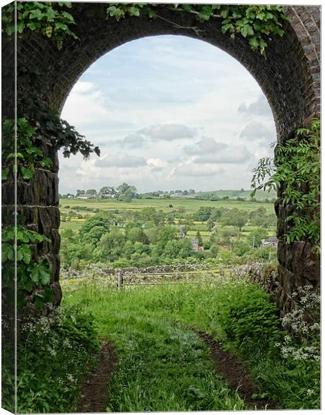 Winkhill village through an arch Canvas Print by Rob Howell