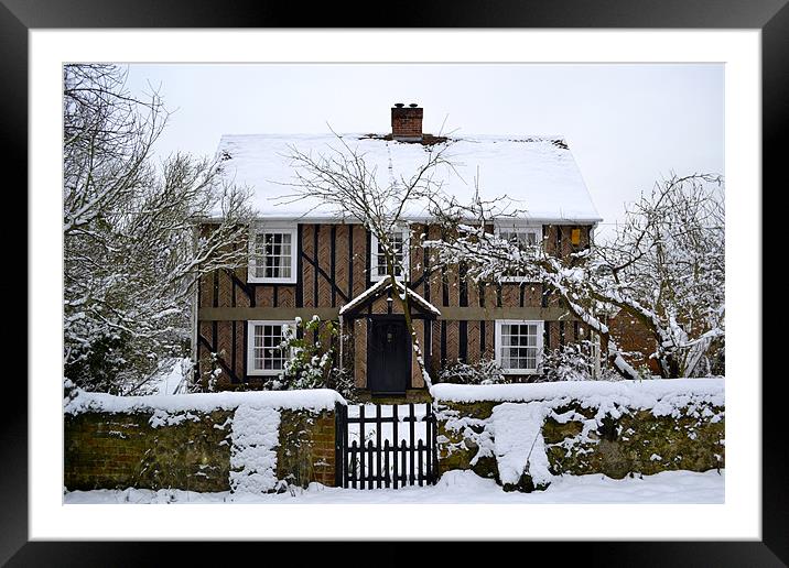 Winter Home Framed Mounted Print by Adam Goddard