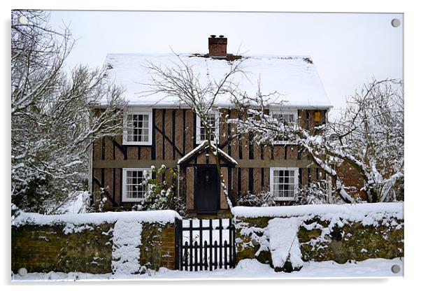Winter Home Acrylic by Adam Goddard